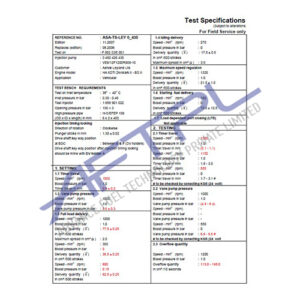 FUEL PUMP TEST PLAN 0460426435