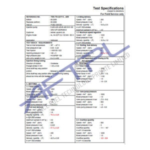 FUEL INJECTION PUMP TEST PLANS 0460426428